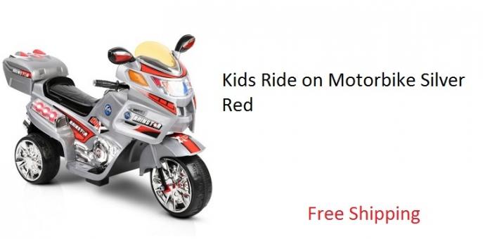 Kids Ride on Motorbike Silver Red