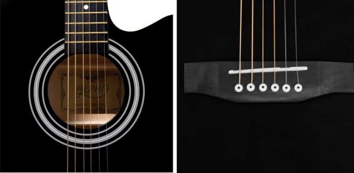 41 inch Steel-Stringed Acoustic Guitar Black