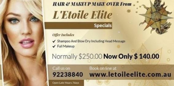 HAIR and MAKEUP MAKE OVER From LEtoile Elite